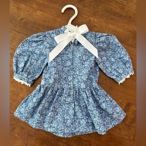 Floral Blue doll dress